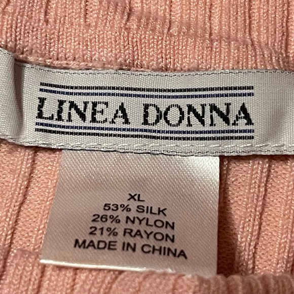 Pink Ribbed Long Sleeve Sweater Top XL - Picture 2 of 3